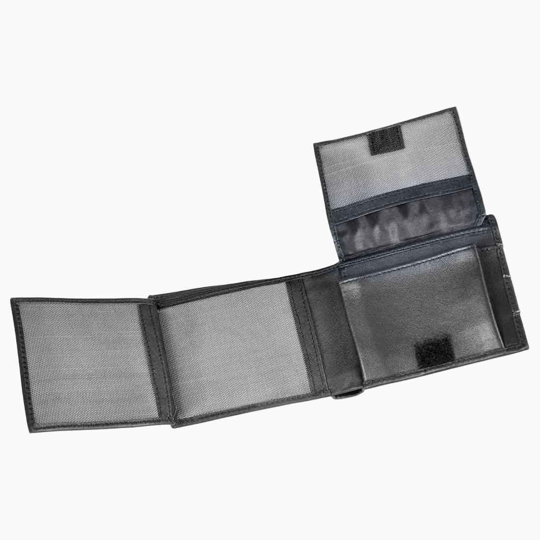 OHM New York Triple Front Line Stitched Designer Leather Wallet