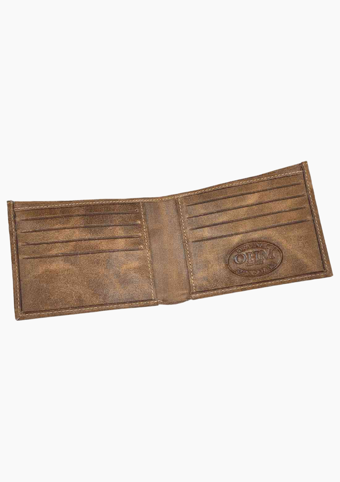 OHM Vintage style Bill Fold Leather Wallet