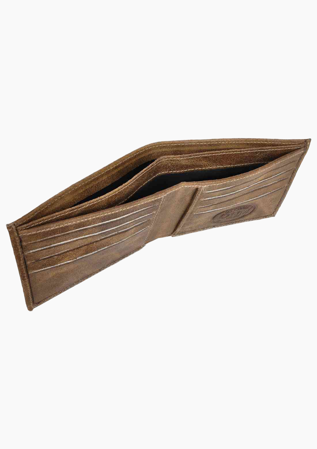 OHM Vintage style Bill Fold Leather Wallet