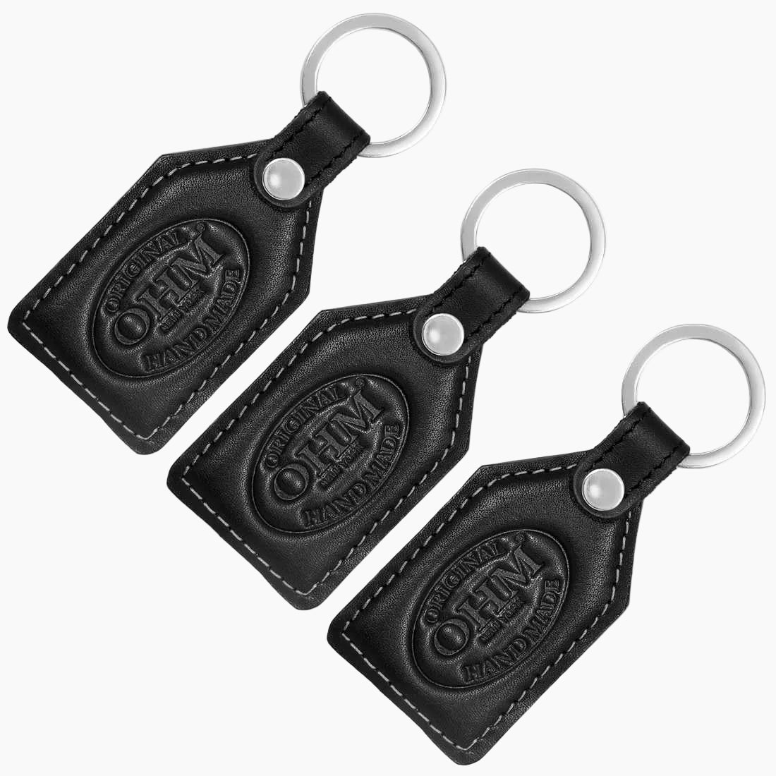 Pack of 3 Genuine Leather Key Chains