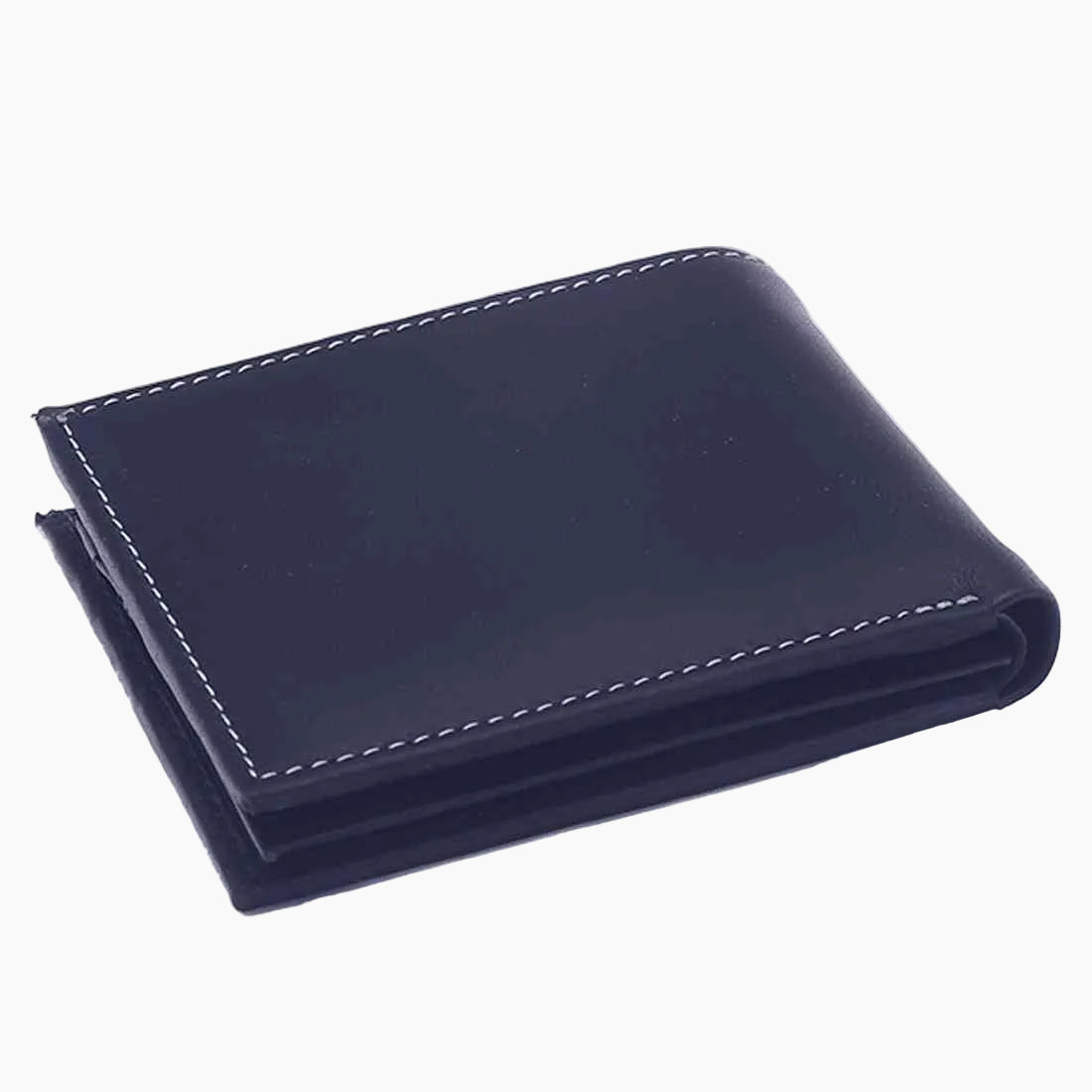 OHM New York Plain Leather Wallet with ID Window
