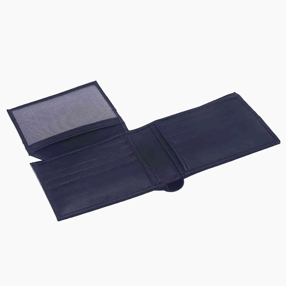 OHM New York Plain Leather Wallet with ID Window