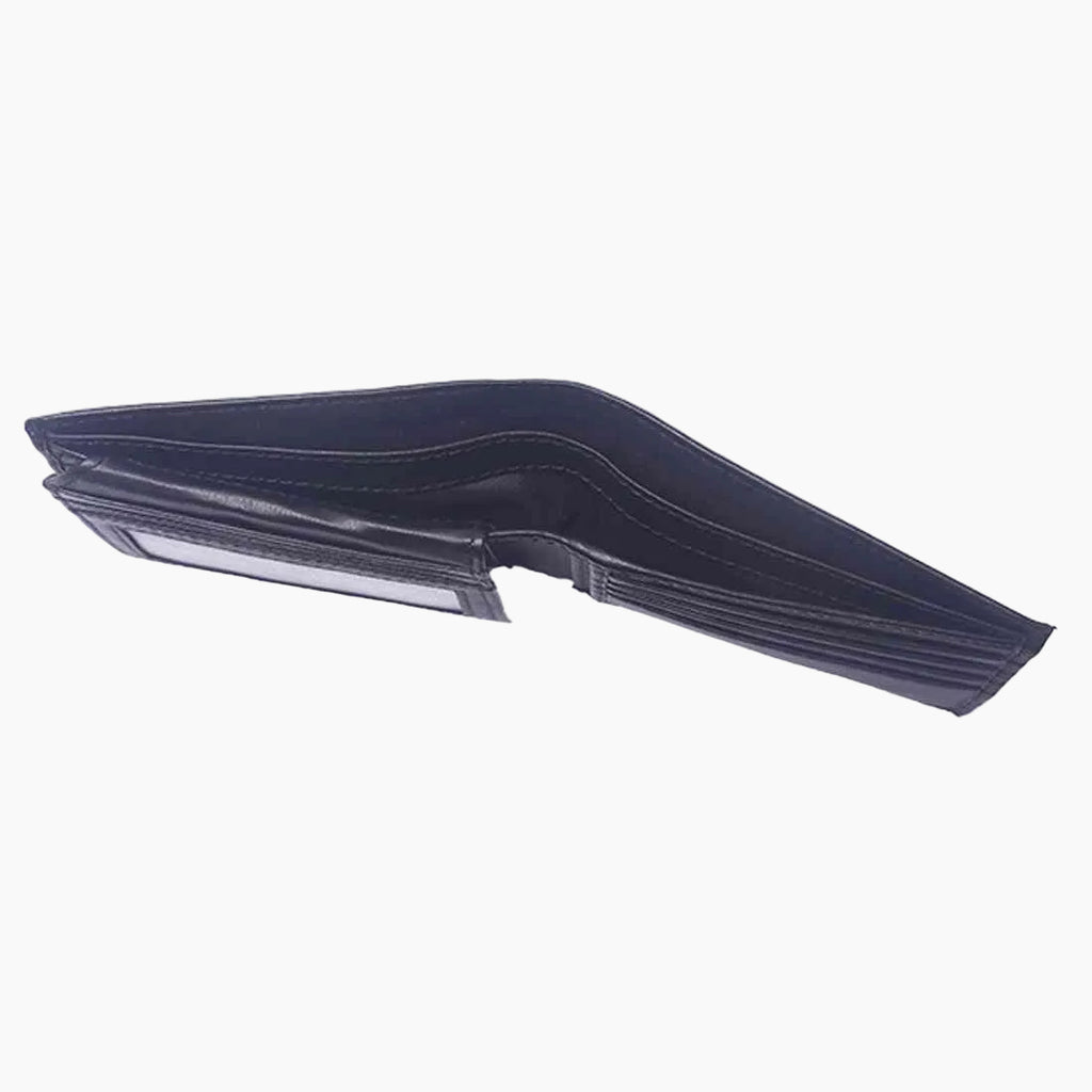 OHM New York Plain Leather Wallet with ID Window