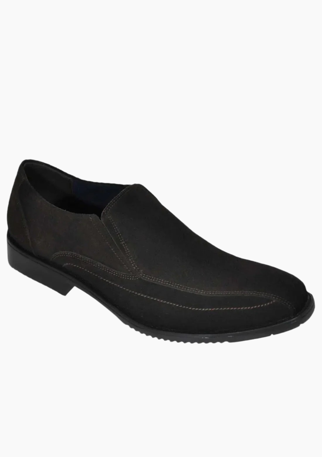 OHM Classic Leather Slip-On Shoes with Cushioned Insole