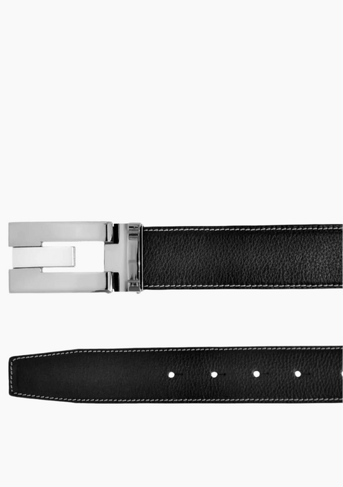 OHM Soft Leather Perimeter Stitched Handmade Reversible Belts