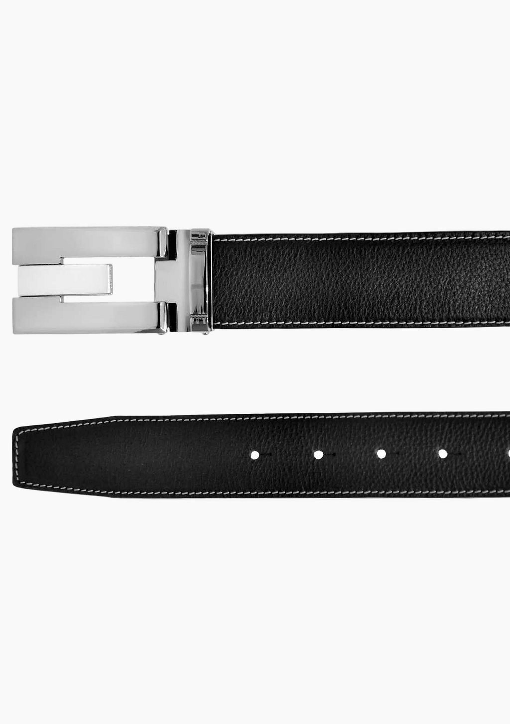 OHM Soft Leather Perimeter Stitched Handmade Reversible Belts