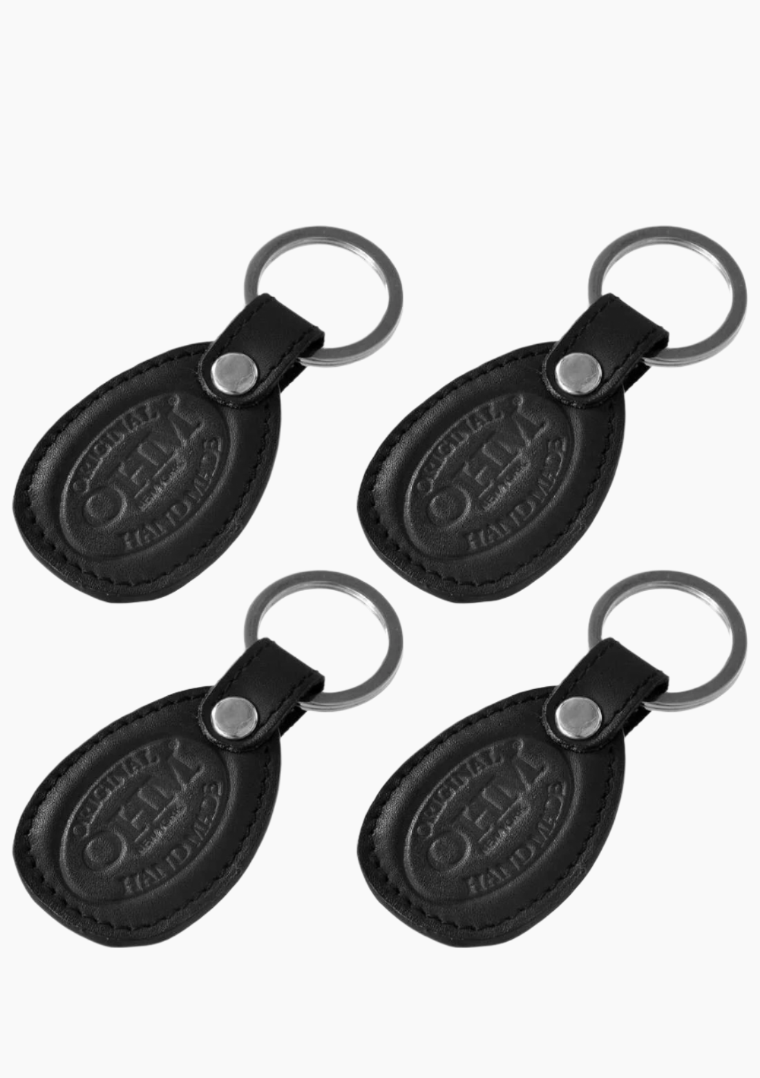 100-Piece Leather Keychain Set – Assorted Styles, Brand Embossing Optional