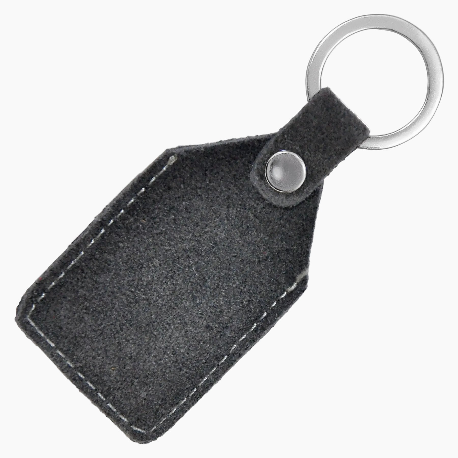 OHM Grey Suede Leather Keychain