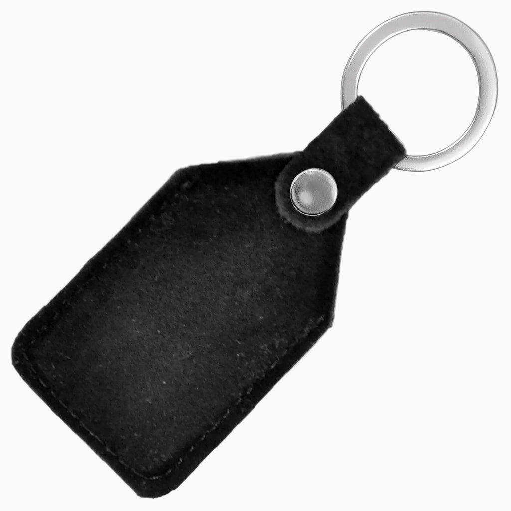 OHM Brown Suede Leather Keychain