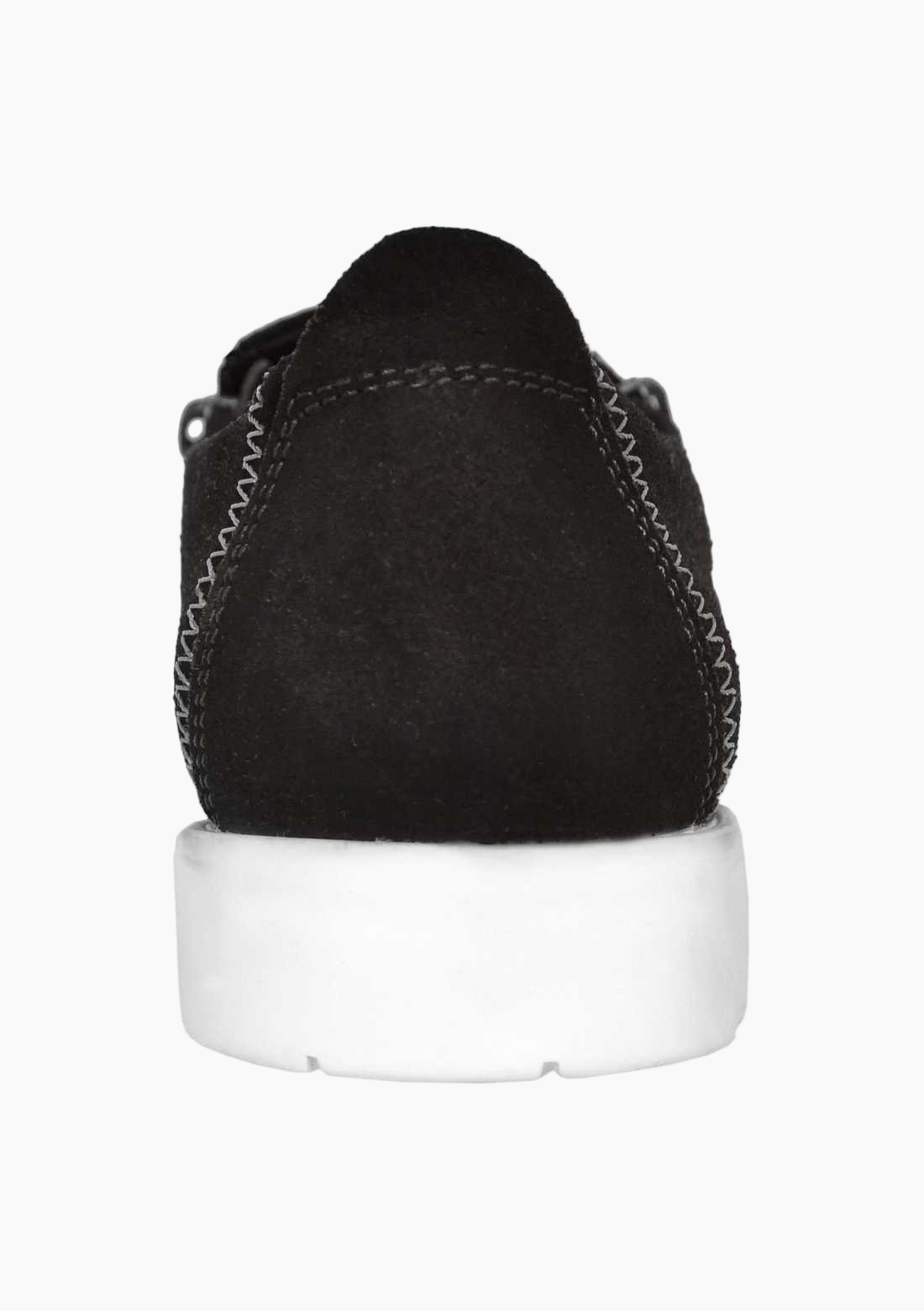 OHM Plain Toe Zip Closure Slip-on Leather Shoes