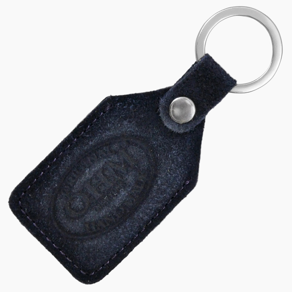 OHM Blue Suede Leather Keychain