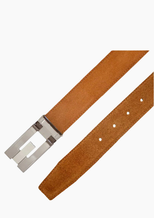 OHM Suede Leather Belts with Classic Buckle