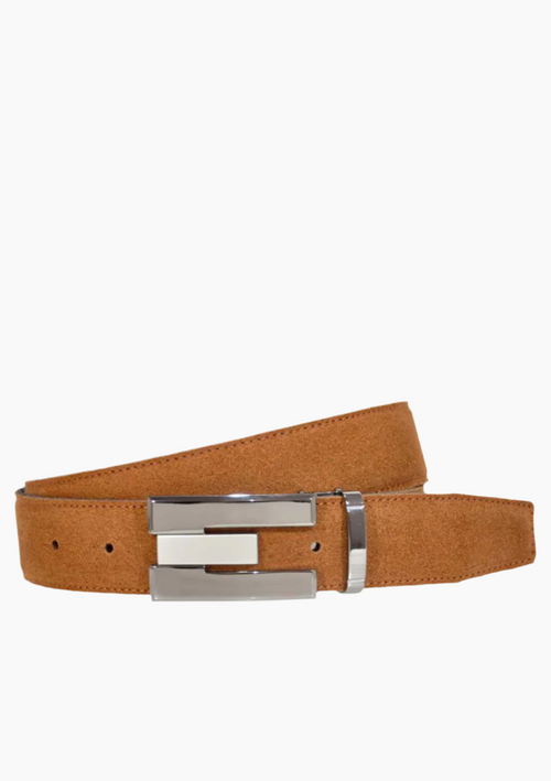 OHM Suede Leather Belts with Classic Buckle
