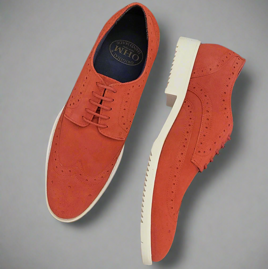 Lifestyle Comfort Wingtip Perforated Leather Shoes