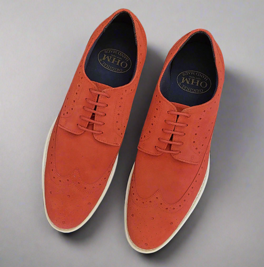 Lifestyle Comfort Wingtip Perforated Leather Shoes