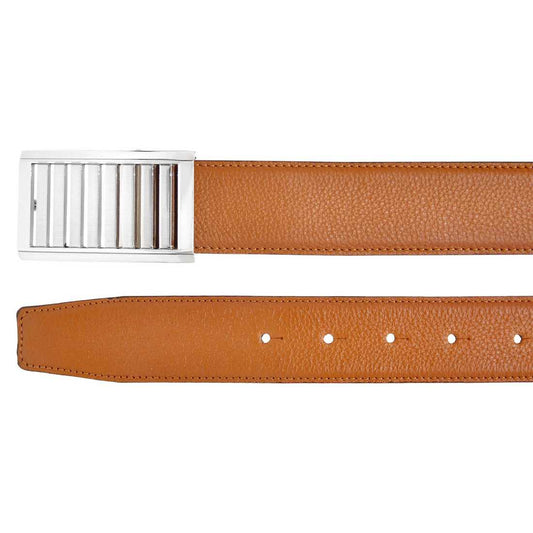 OHM New York Latticed Buckle Leather Handmade Reversible Belts