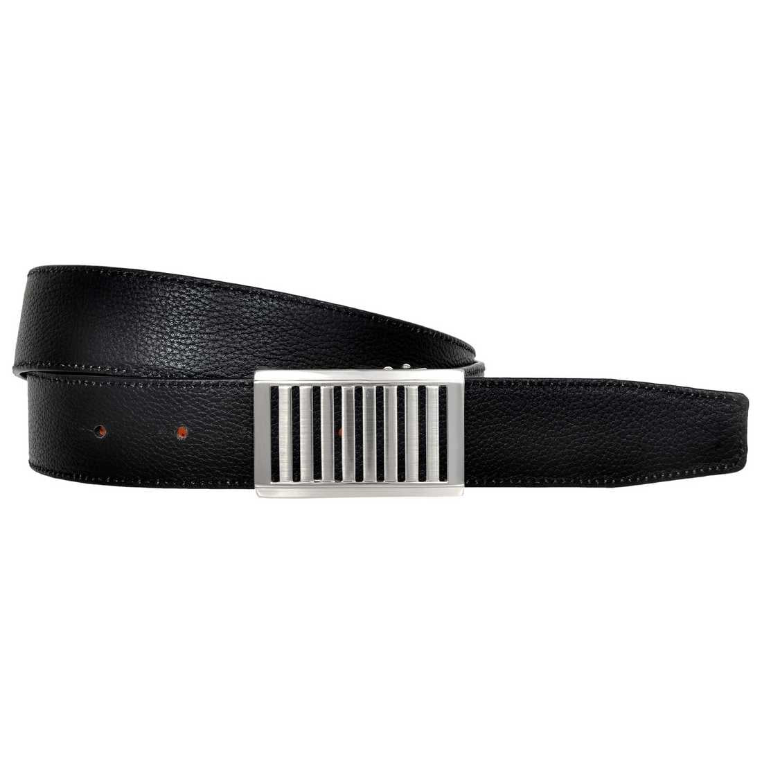 OHM New York Latticed Buckle Leather Handmade Reversible Belts Black/Brown