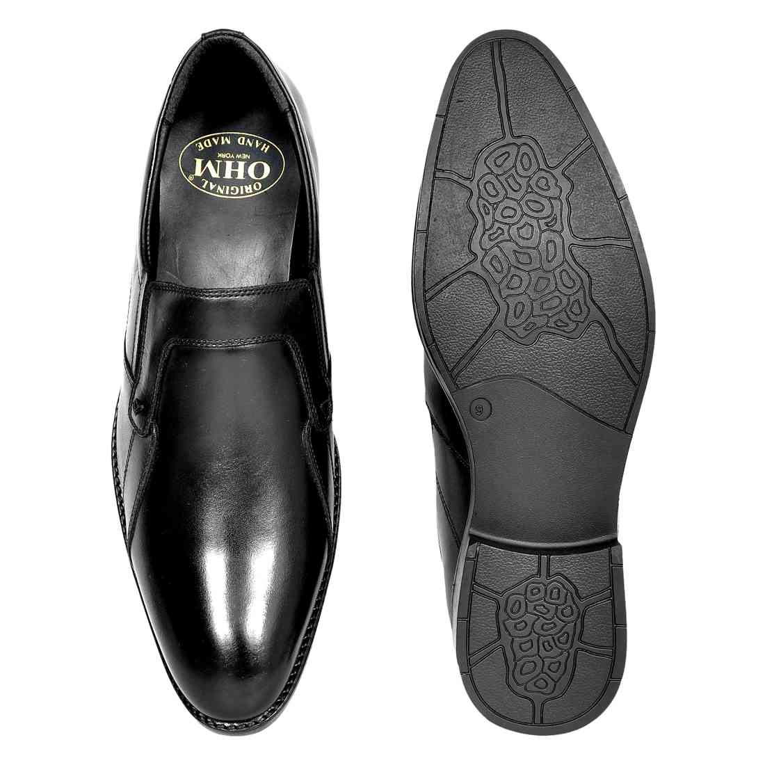 OHM New York Side Stitched Designer Leather Slip-on Shoes