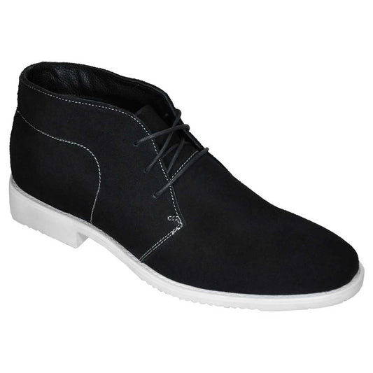 Lifestyle Classic Style Black Italian Leather Everyday Ankle Boots