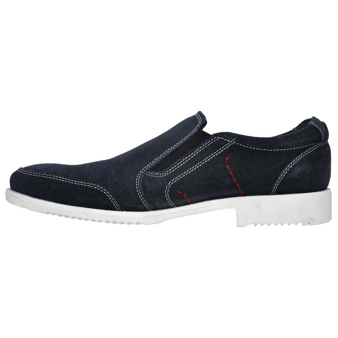 OHM New York Vamp Stitched Leather Slip-on Shoes Blue