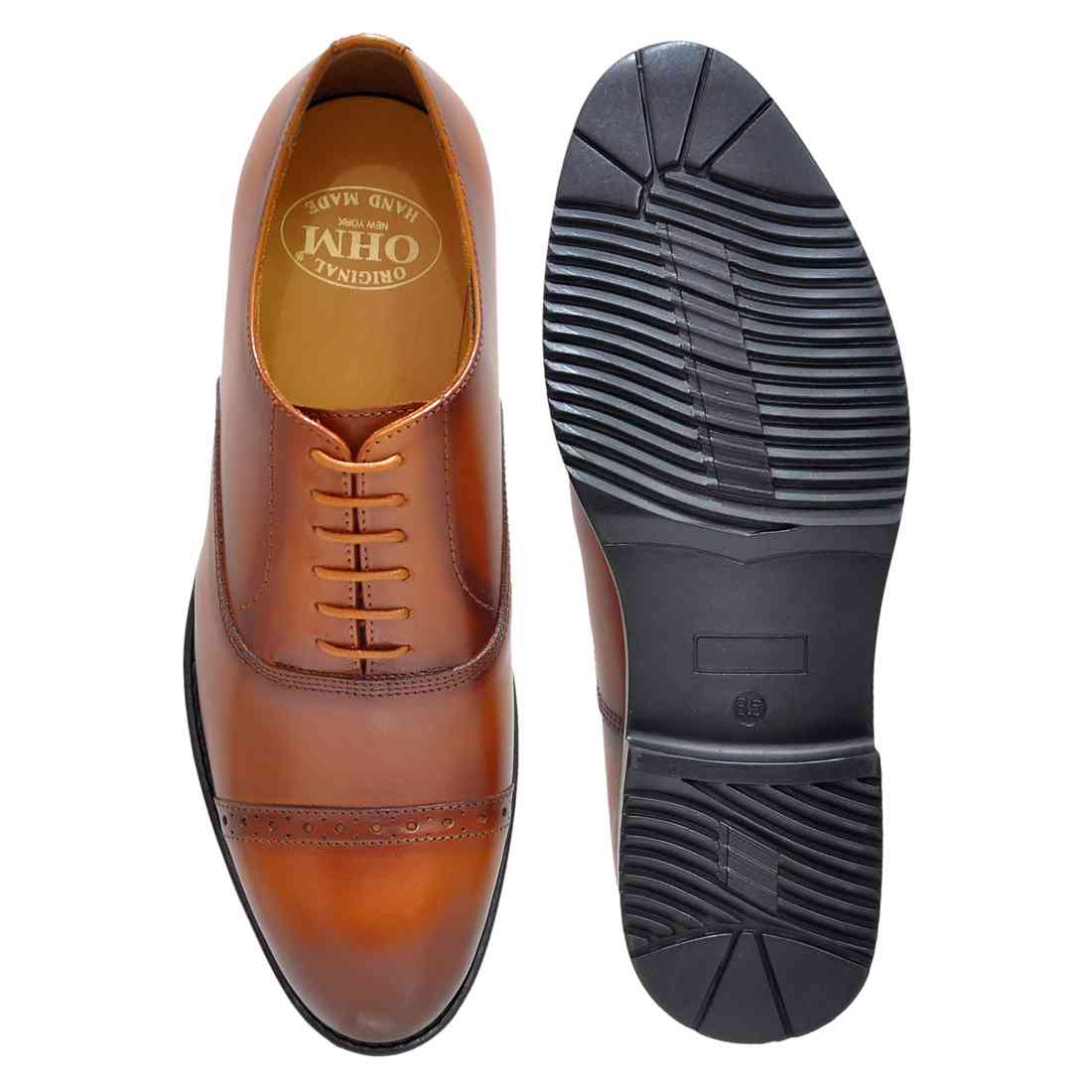 OHM New York Cap Toe Oxford Leather Shoes