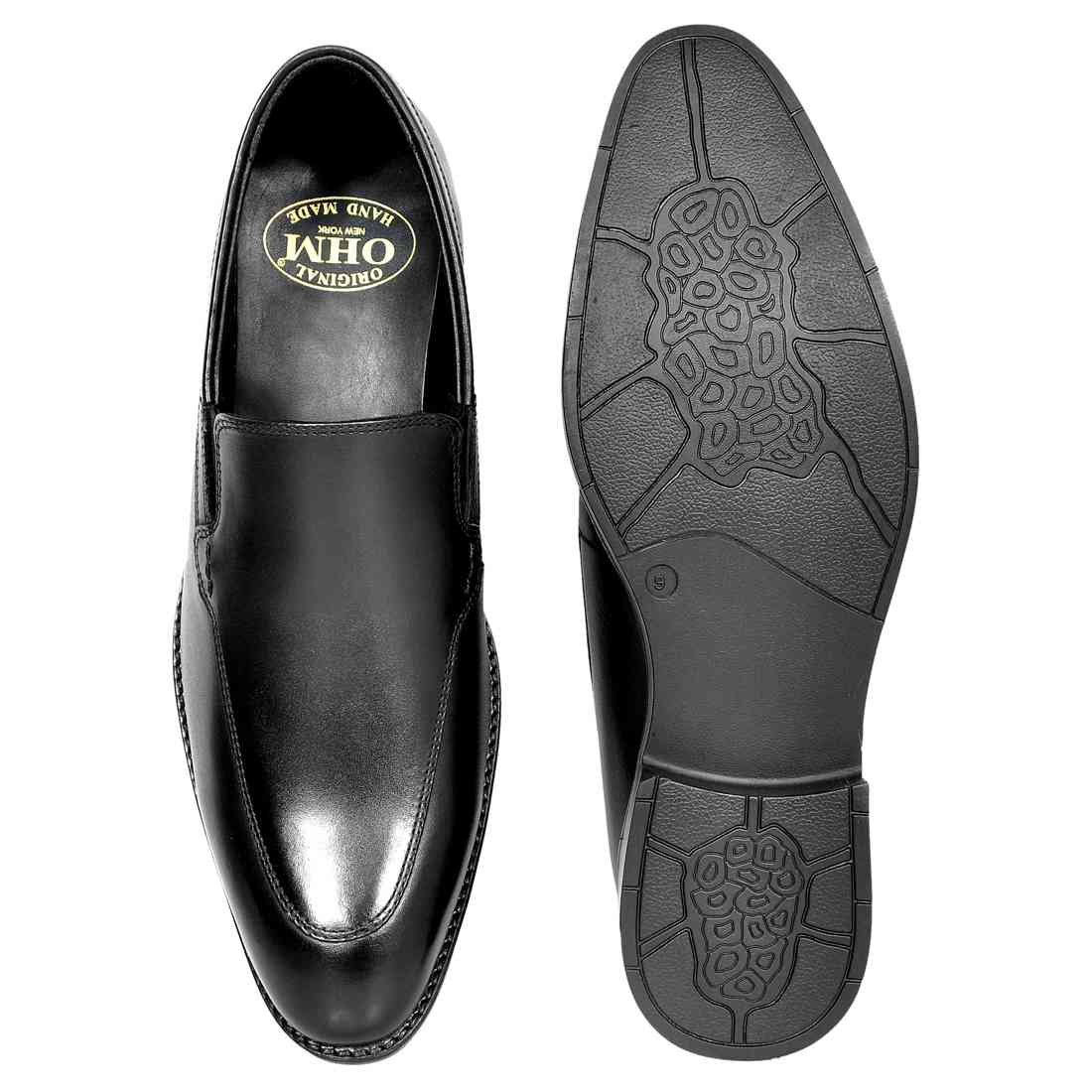 OHM New York Double Stitched Hybrid Leather Slip-on Shoes