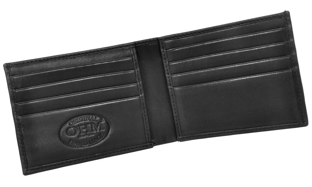 OHM New York Leather Wallet with Card Case Two in One Purse