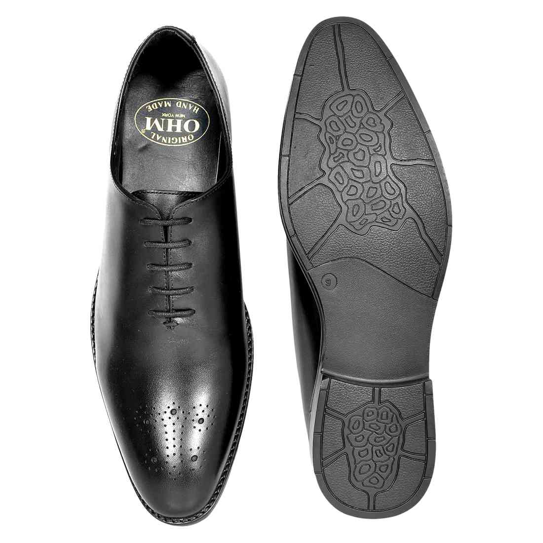OHM New York Wholecut Oxford Medallion Leather Shoes