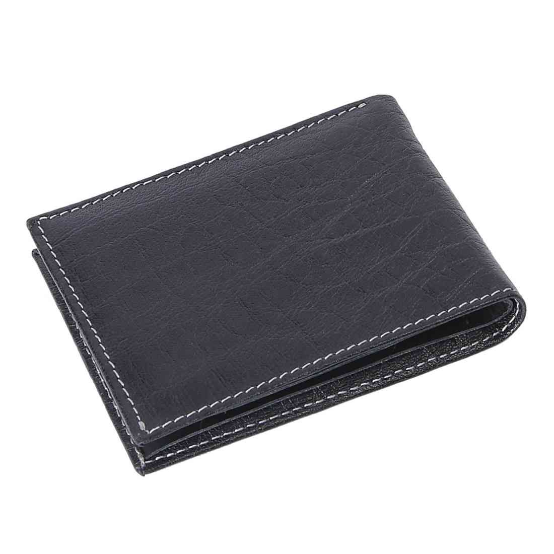 OHM Leather New York Wallet in Black/ Tan