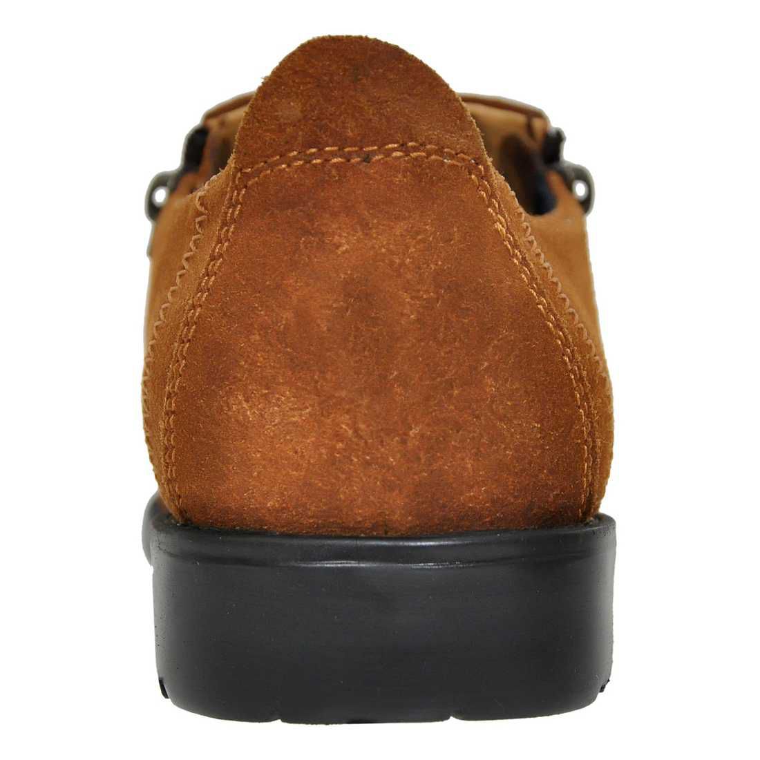 OHM New York Suede American Lifestyle Plain Toe Zip Closure Slip-on Leather Shoes