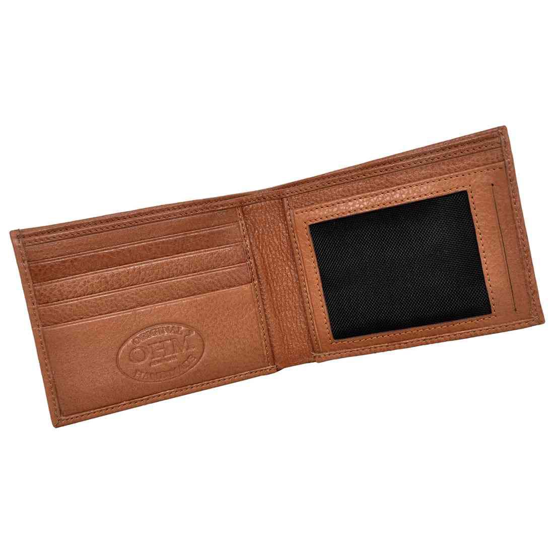 OHM New York Bill Fold Leather Wallet in Tan Color