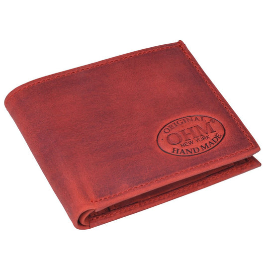 OHM New York Wine Color Vintage Collection Leather Wallets Modest